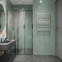 Полотенцесушитель MIXLINE FAVORITE  80х50 г2 (таймер,499 Вт,9 перекладин) электрический МАТОВЫЙ ХРОМ