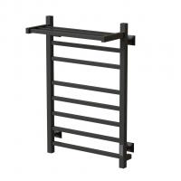 Полотенцесушитель MIXLINE FORTUNE  80х50 (таймер, 560 Вт, 7 перекладин + ПОЛКА) электрический ГРАФИТ