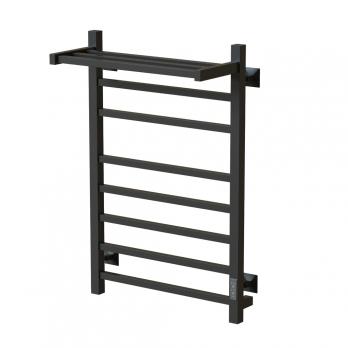 Полотенцесушитель MIXLINE FORTUNE  80х50 (таймер, 560 Вт, 7 перекладин + ПОЛКА) электрический ГРАФИТ