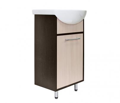 Тумба д/ванной "АлАн-45" венге/дуб молочный, правая под раковину Уют-45 (Rosa) (ЛДСП) (разбор)