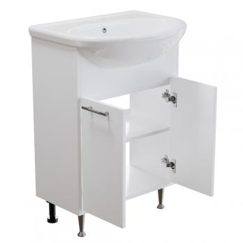 Тумба д/ванной "АлАн-60" белый 2 створки  под раковину Уют-60 (Rosa) (ЛДСП) (разбор)