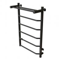 Полотенцесушитель MIXLINE MIRA  80х50 (таймер, 336 Вт, 5 перекладин + ПОЛКА) электрический ГРАФИТ