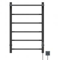 Полотенцесушитель MIXLINE MIRA  80х50 (таймер, 336 Вт, 5 перекладин + ПОЛКА) электрический ГРАФИТ