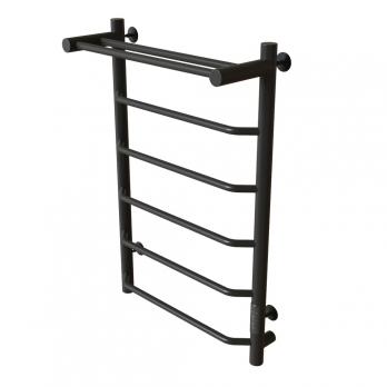 Полотенцесушитель MIXLINE MIRA  80х50 (таймер, 336 Вт, 5 перекладин + ПОЛКА) электрический ГРАФИТ