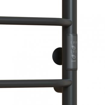 Полотенцесушитель MIXLINE MIRA  80х50 (таймер, 336 Вт, 5 перекладин + ПОЛКА) электрический ГРАФИТ