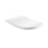 Сиденье для унитаза  WAVE SILUET дюропласт, микролифт, БЕЛЫЙ глянец