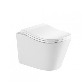 Унитаз подвесной анатомический WAVE SILUET Tornado3.0 сид. дюропласт, м/л, быстр, БЕЛЫЙ глянец (XL)