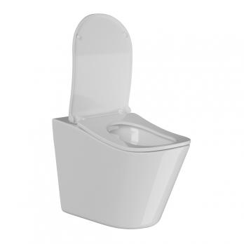 Унитаз подвесной анатомический WAVE SILUET Tornado3.0 сид. дюропласт, м/л, быстр, БЕЛЫЙ глянец (XL)