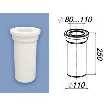 Труба фановая прямая 110  L250 Т110.00.00 Уклад