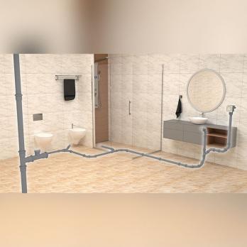 Воздушный клапан скрытого монтажа 50/75 мм ТП-905 Татполимер