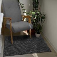 Коврик влаговпитывающий "Лабиринт" 50*100 см черный гранит, ворс 5мм