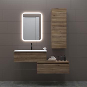 Зеркало MIXLINE "Колорит" ЭКОНОМ 500*700 (ШВ) сенсорный выкл, светодиодная подсветка, универс.крепеж