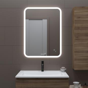 Зеркало MIXLINE "Колорит" ЭКОНОМ 600*800 (ШВ) сенсорный выкл, светодиодная подсветка, универс.крепеж