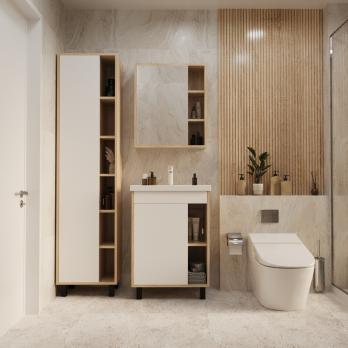 Зеркальный шкаф "МИЛТОН-60" Дуб сонома (ЛДСП)