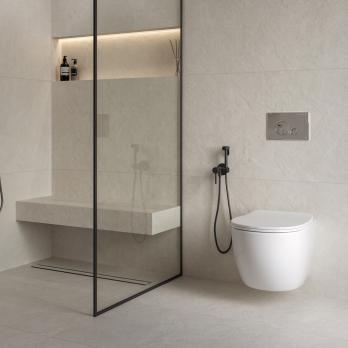 Комплект Sanita Luxe "Система инсталляции OLI+подвесной унитаз Galaxy RML SLM + круглая кнопка ХРОМ"