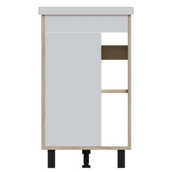 Тумба д/ванной "МИЛТОН-50" Дуб сонома/белый под рак. Фостер 50 (Kirovit) (ЛДСП /ПВХ)