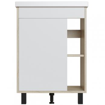 Тумба д/ванной "МИЛТОН-60" Дуб сонома/белый под рак. Фостер 60 (Kirovit) (ЛДСП /ПВХ)