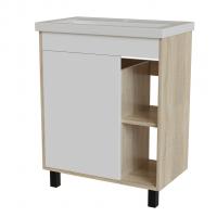 Тумба д/ванной "МИЛТОН-70" Дуб сонома/белый под рак. Фостер 70 (Kirovit) (ЛДСП /ПВХ)