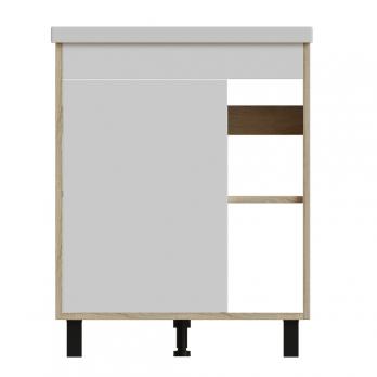 Тумба д/ванной "МИЛТОН-70" Дуб сонома/белый под рак. Фостер 70 (Kirovit) (ЛДСП /ПВХ)