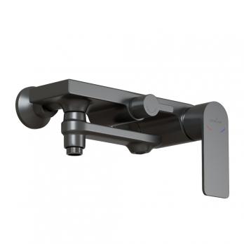 Душевая система ML33-06GR "City Graphite"(смес35К с изл+лейка3поз.+душ.шланг+тропич.душ.) ГРАФИТ