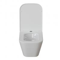 Унитаз подвесной безободковый WAVE EGO Tornado3.0 сид. дюропласт, м/л, быстр, БЕЛЫЙ глянец (XL)