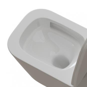 Унитаз подвесной безободковый WAVE EGO Tornado3.0 сид. дюропласт, м/л, быстр, БЕЛЫЙ глянец (XL)