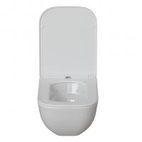 Унитаз подвесной безободковый WAVE LETI Tornado3.0 сид. дюропласт, м/л, быстр, БЕЛЫЙ глянец (XL)