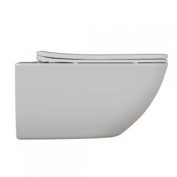 Унитаз подвесной безободковый WAVE LETI Tornado3.0 сид. дюропласт, м/л, быстр, БЕЛЫЙ глянец (XL)