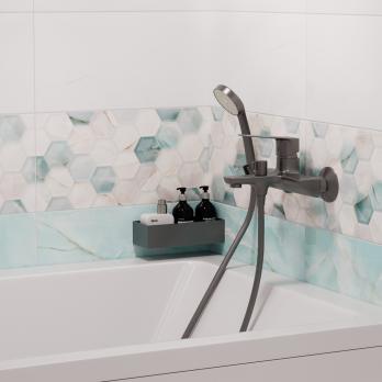 Смеситель для ванны 35k MIXLINE ML15-01GR ГРАФИТ