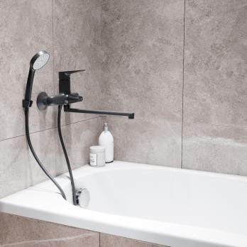 Смеситель для ванны и раковины 35k MIXLINE ML14-02GR ГРАФИТ