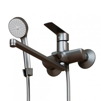 Смеситель для ванны и раковины 35k MIXLINE ML15-02GR ГРАФИТ