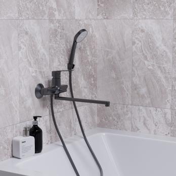 Смеситель для ванны и раковины 35k MIXLINE ML15-02GR ГРАФИТ