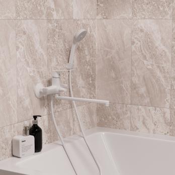 Смеситель для ванны и раковины 35k MIXLINE ML15-02W БЕЛЫЙ