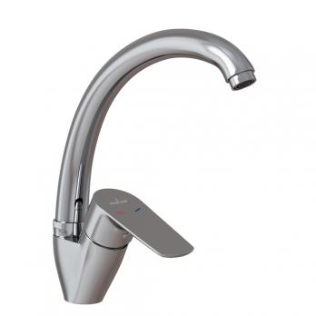 Смеситель для кухни 35k MIXLINE ML14-031 высокий излив б/отв боковая п/гайку (без подводки)