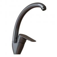 Смеситель для кухни 35k MIXLINE ML14-031GR высокий излив б/отв боковая п/гайку ГРАФИТ (без подводки)