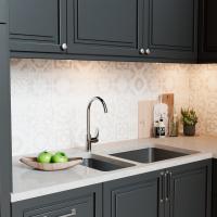 Смеситель для кухни 35k MIXLINE ML14-032 высокий излив б/отв боковая п/гайку (без подводки)