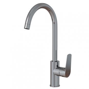 Смеситель для кухни 35k MIXLINE ML14-032 высокий излив б/отв боковая п/гайку (без подводки)