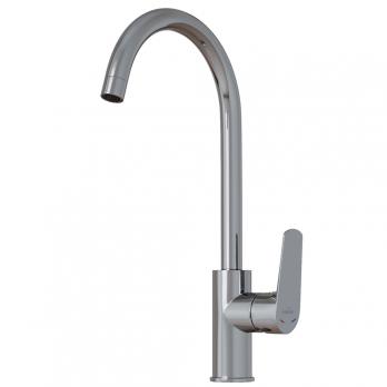 Смеситель для кухни 35k MIXLINE ML14-032 высокий излив б/отв боковая п/гайку (без подводки)