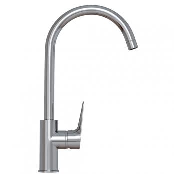 Смеситель для кухни 35k MIXLINE ML14-032 высокий излив б/отв боковая п/гайку (без подводки)