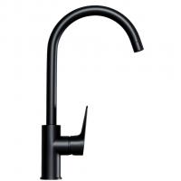 Смеситель для кухни 35k MIXLINE ML14-032BL высокий излив б/отв боковая п/гайку ЧЕРНЫЙ (без подводки)