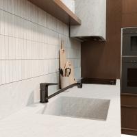 Смеситель для кухни 35k MIXLINE ML14-03GR б/отв п/гайку ГРАФИТ (без подводки)