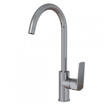 Смеситель для кухни 35k MIXLINE ML15-031 высокий излив б/отв боковая п/гайку (без подводки)