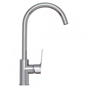 Смеситель для кухни 35k MIXLINE ML15-031 высокий излив б/отв боковая п/гайку (без подводки)