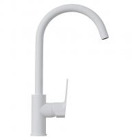 Смеситель для кухни 35k MIXLINE ML15-031W высокий излив б/отв боковая п/гайку (без подводки) БЕЛЫЙ