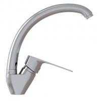 Смеситель для кухни 35k MIXLINE ML15-032 высокий излив б/отв боковая п/гайку (без подводки)