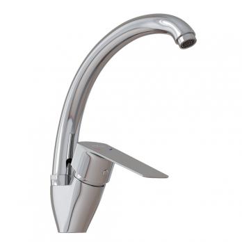 Смеситель для кухни 35k MIXLINE ML15-032 высокий излив б/отв боковая п/гайку (без подводки)