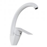 Смеситель для кухни 35k MIXLINE ML15-032W высокий излив б/отв боковая п/гайку (без подводки) БЕЛЫЙ