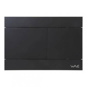 Кнопка смыва WAVE SS02-2, ЧЕРНЫЙ МАТОВЫЙ, прямоугольная, НЕРЖ, для МEХАНИКИ