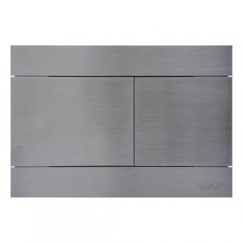 Кнопка смыва WAVE SS04-2, САТИН, прямоугольная, НЕРЖ, для МEХАНИКИ