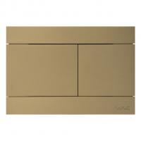 Кнопка смыва WAVE SS07-2, ЗОЛОТО МАТОВОЕ, прямоугольная, НЕРЖ, для МEХАНИКИ